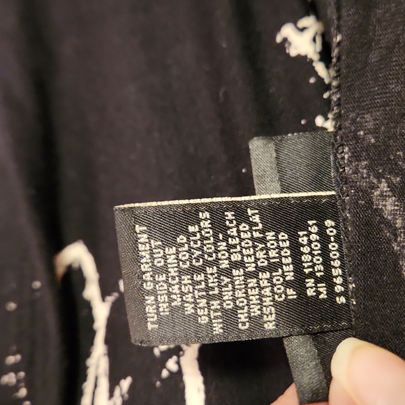 Lane Bryant wrap style top 3/4 sleeves 18/20 black & cream W-541 - Picture 7 of 8